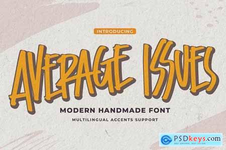 Average Issues - Modern Handmade Font