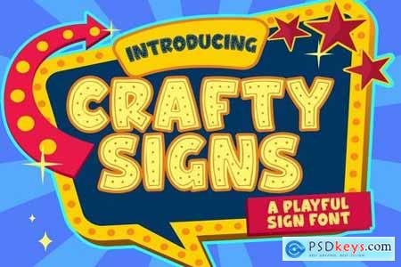 Crafty Signs a Playful Sign Font