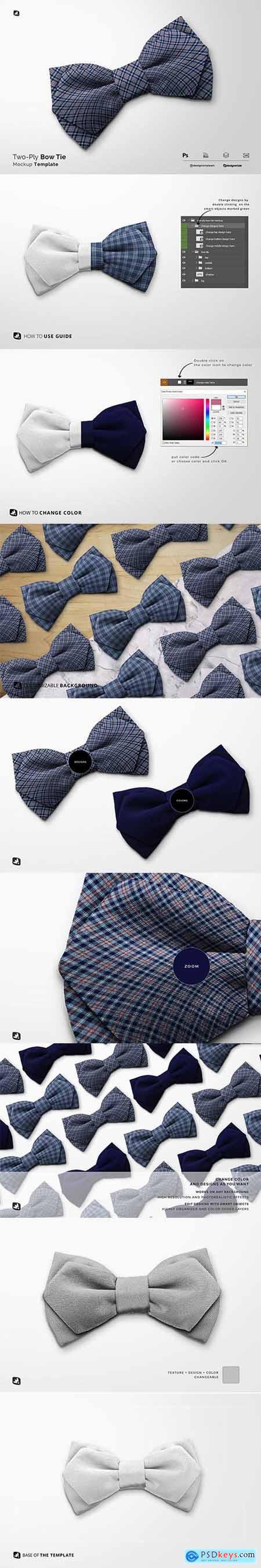Two-Ply Bow Tie Mockup 6245229