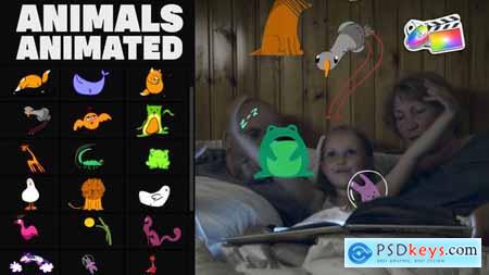 Animals Animated Stickers Pack for FCPX 34705084