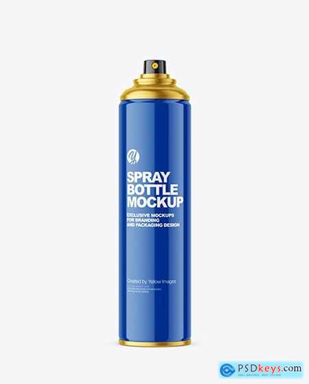 Glossy Spray Bottle Mockup 91997