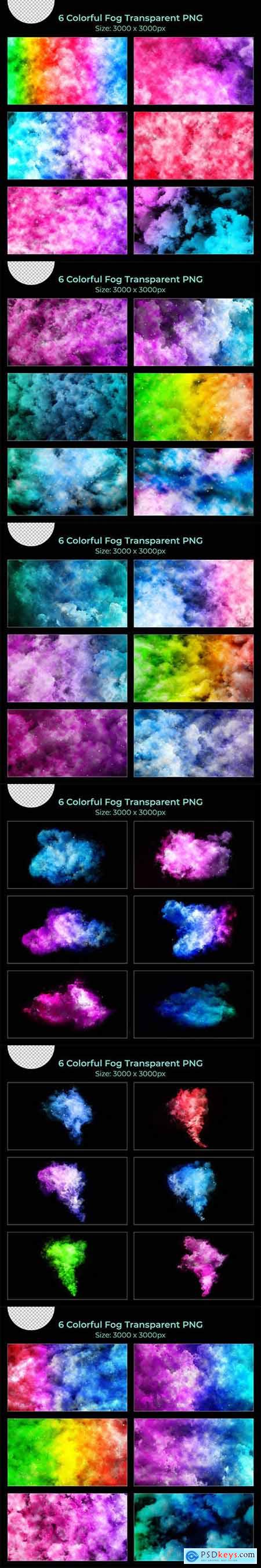 Colorful realistic various shapes of fogs + bonus