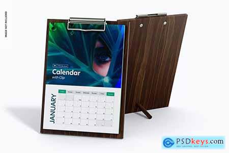 Calendars with clip mockup