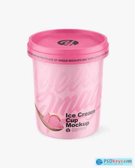 Matte Ice Cream Cup Mockup 88445