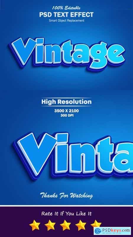 Vintage Blue Color Text Effect 31462254