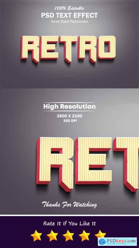 3D Retro Photoshop Text Effect 31462167