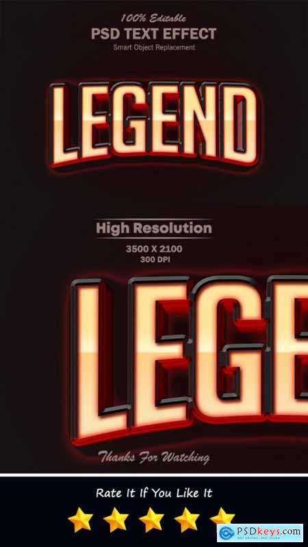 Legend Movie Style Editable PSD Text Effect 34805479