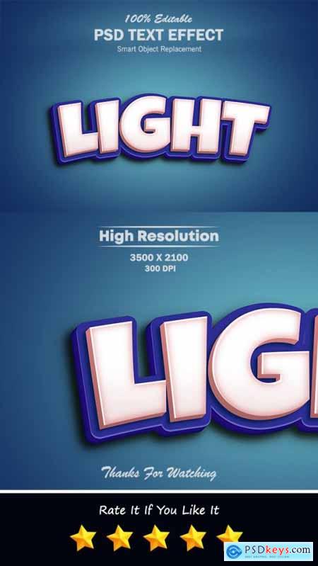 Light 3D Editable PSD Text Effect 34805487