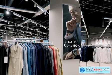 Mans Clothes Brand Store Banner Mock-Up