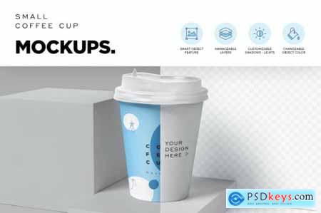 9 oz Paper Coffee Cup Mockups