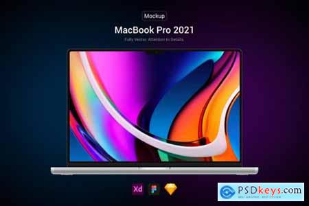 MacBook Pro 2021 Vector Mockup