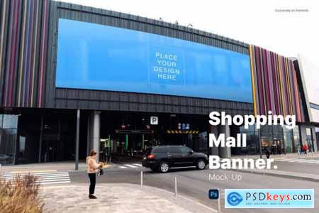 Indoor Shopping Mall Promotion Billboard Mockup