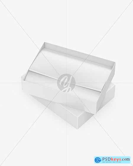 Opened Paper Box With Package Mockup 87333