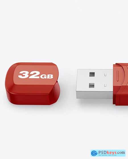 Plastic USB Flash Drive Mockup 87790