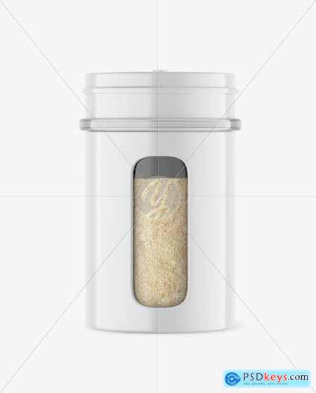 Glossy Spice Jar w- Granulated Garlic Mockup 88934