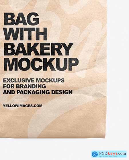 Paper Bag With Bakery Mockup 89301
