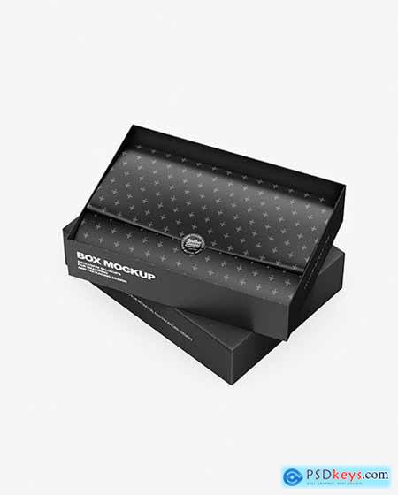 Opened Paper Box With Package Mockup 87333