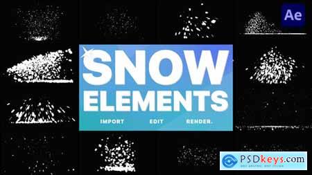 Christmas Snow Elements - After Effects 34884495