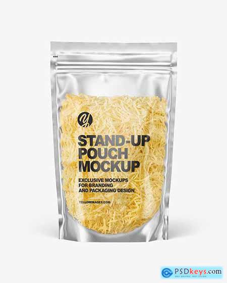 Clear Plastic Pouch w- Grated Cheese Mockup 89219
