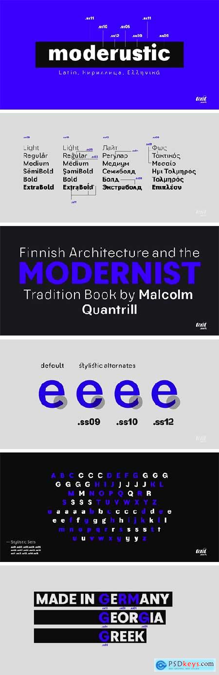 TA Moderustic Font Family