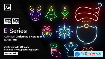 Christmas Neon Elements 34913111