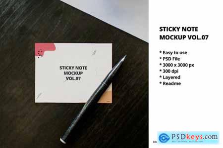 Sticky Note Mockup Vol.07