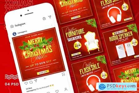 Merry Christmas Celebration Sale Banner Template
