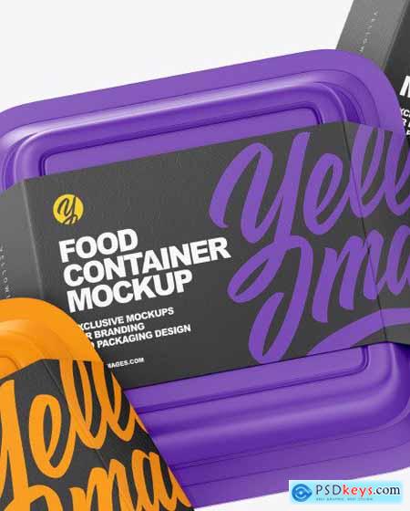 Three Matte Food Container Mockup 89411