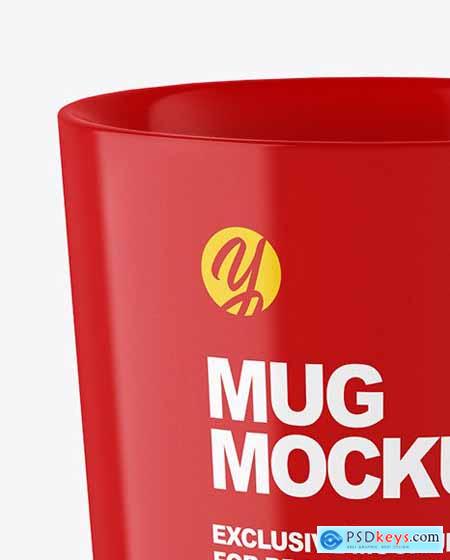 Glossy Mug in a Hand Mockup 89352