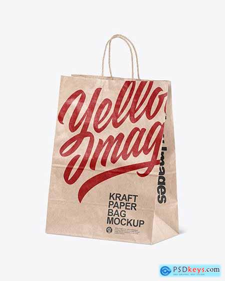 Kraft Paper Shopping Bag Mockup 89329