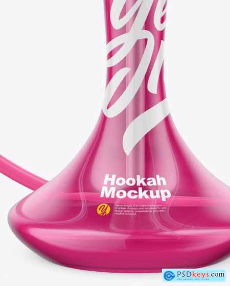 Hookah with Colored Glass Flask Mockup 89297