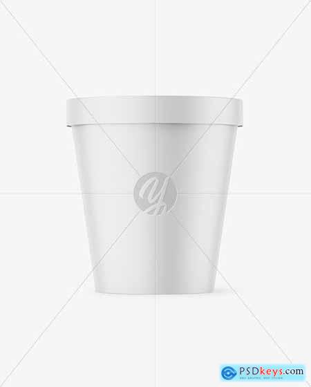 Matte Plastic Ice Cream Cup Mockup 89342
