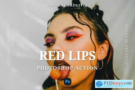 Red Lips - Photoshop Action