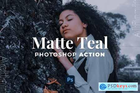 Matte Teal Photoshop Action