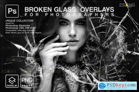 Broken Glass Photoshop Overlay Bundle