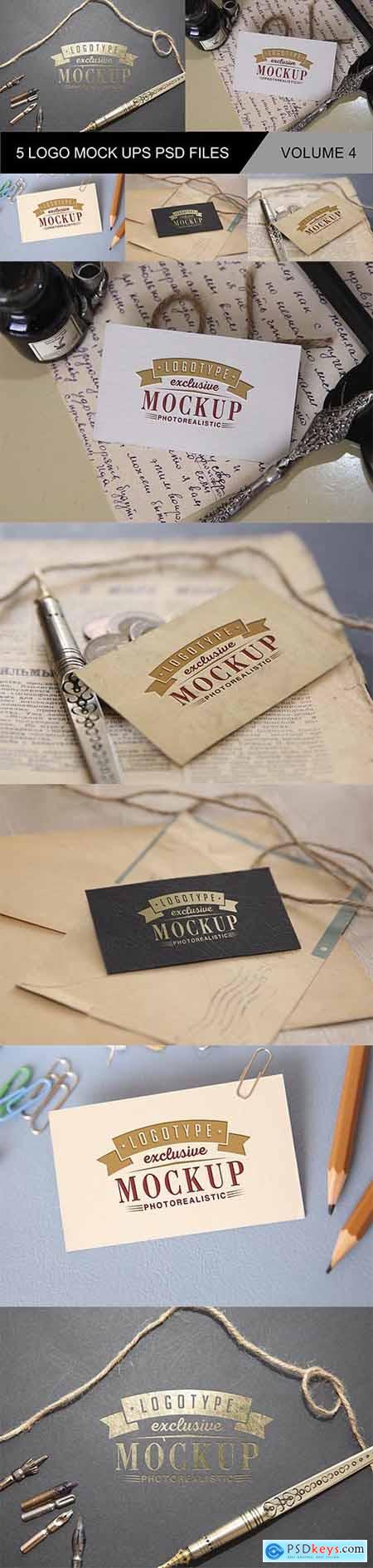 Vintage Style Logo Mockup v4