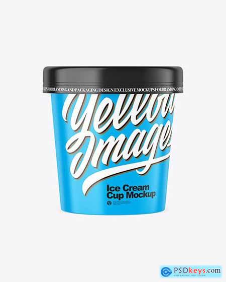 Matte Ice Cream Cup Mockup 89524