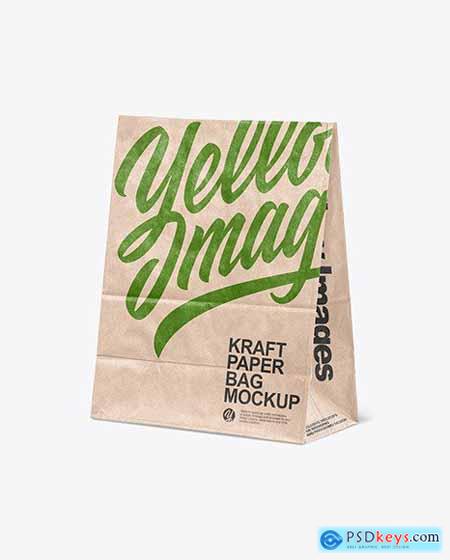 Kraft Paper Shopping Bag Mockup 89364