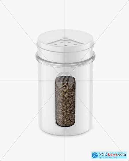Matte Spice Jar w- Black Pepper Mockup 89405
