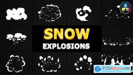 Cartoon Snow Explosions DaVInci Resolve 34990912