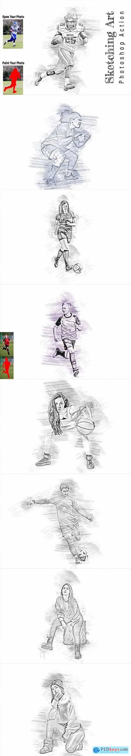 Sketching Art Photoshop Action 6680773