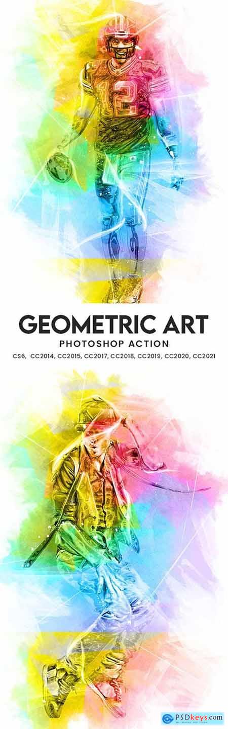 Geometric Art Photoshop Action 33954727
