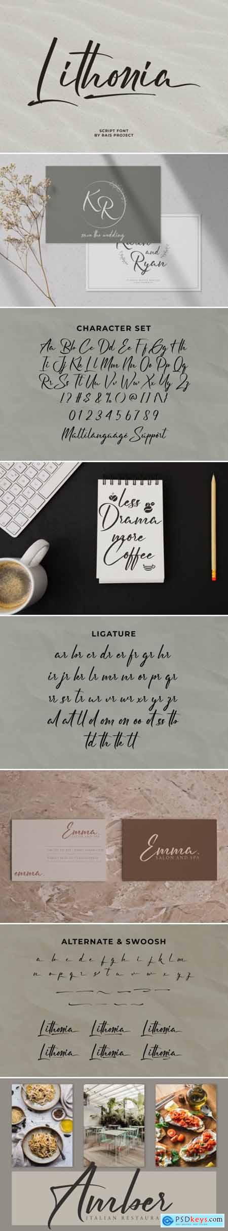 Lithonia Calligraphy Font