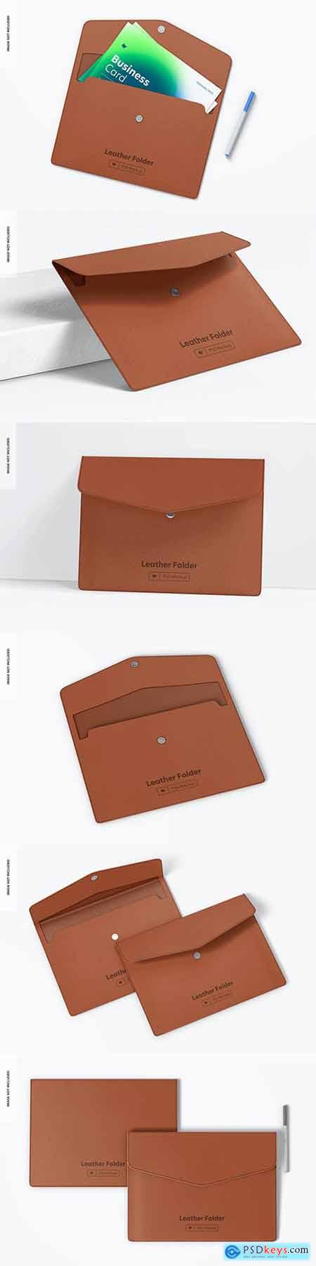 Leather folders mockup