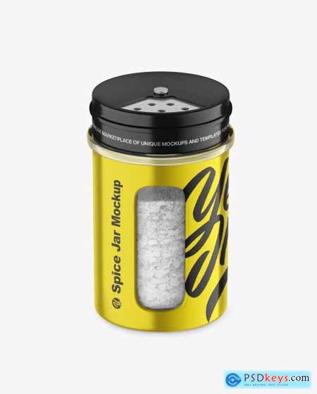 Metallic Spice Jar w- Salt Mockup 89414