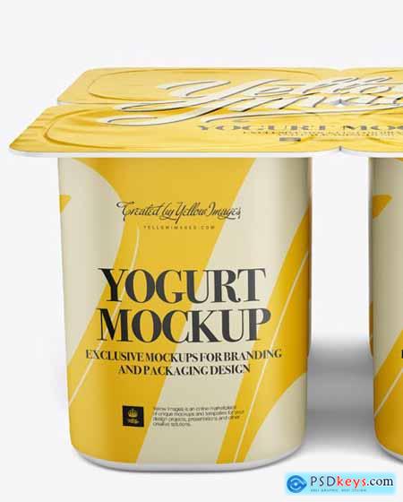 4-Pack Yogurt Mockup 12160