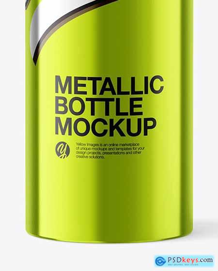 Glossy Metallic Thermo Water Bottle Mockup 89594