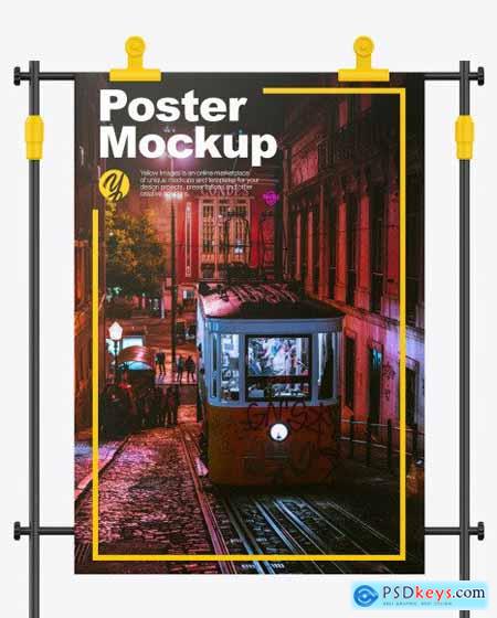 Stand with Poster Mockup 89598