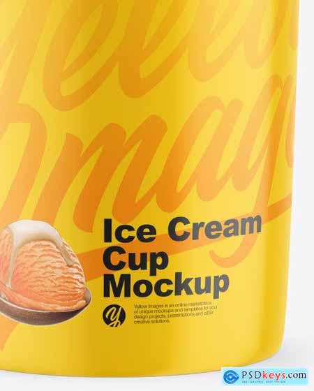 Glossy Ice Cream Cup Mockup 88384