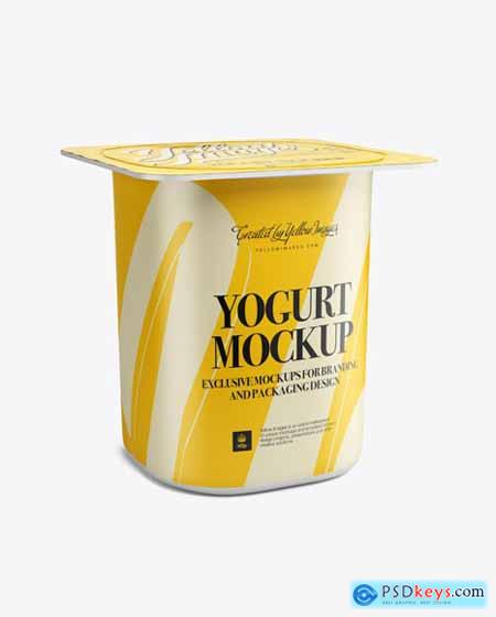 Yogurt Packaging Mockup - Half-Side View 12159
